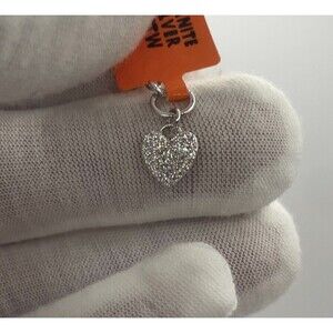 0.50ctw Moissanite Heart Charm Bracelet 925 Sterling Silver 6.5–8.5in Adjustable